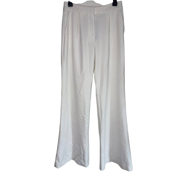 SANS FAFF Pin Tuck Palazzo Pants in White Small New Womens Tailored Trousers - Picture 5 of 13